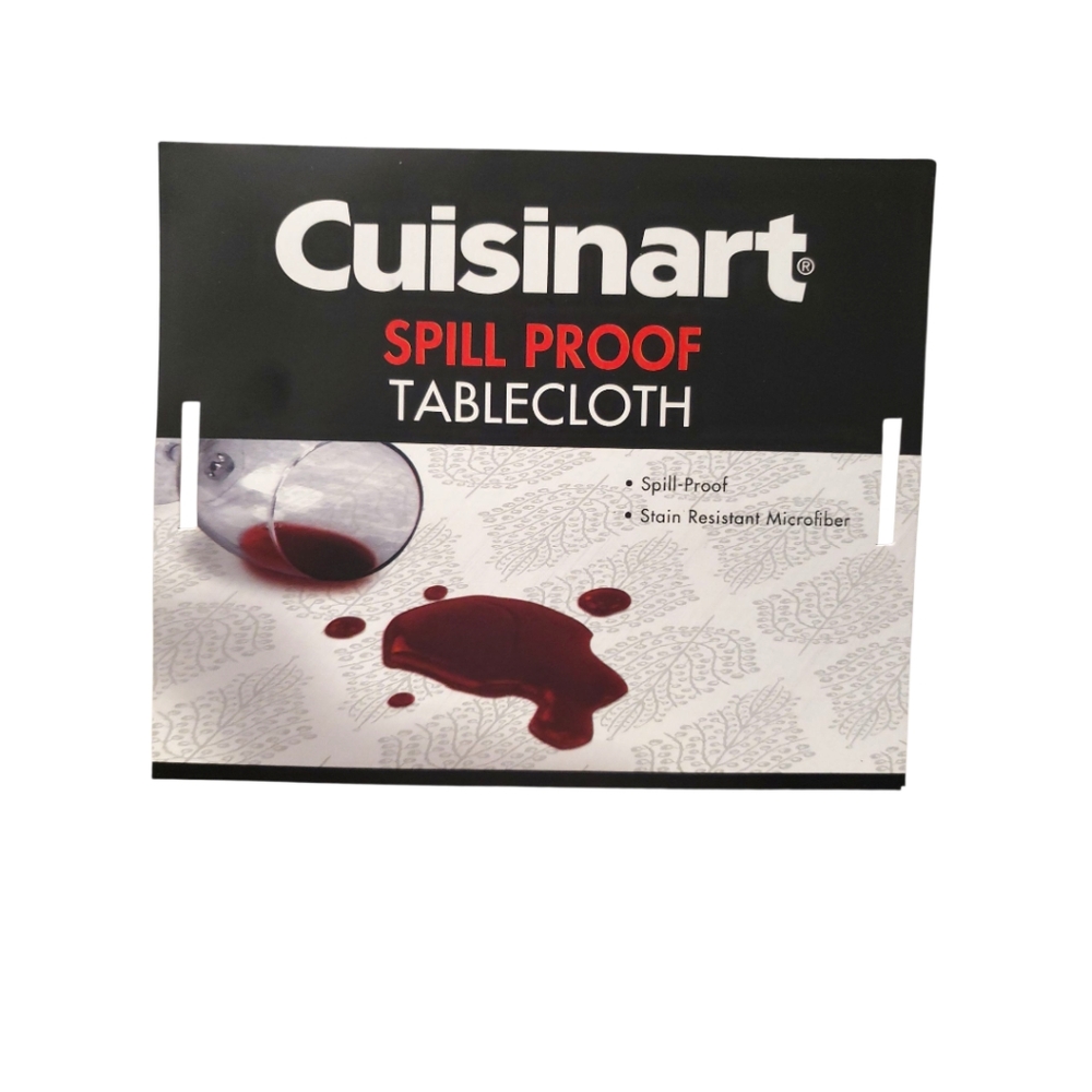 Cuisinart Damask Spice Tree Stain-Resistant Microfiber Tablecloth - Picture 3 of 8